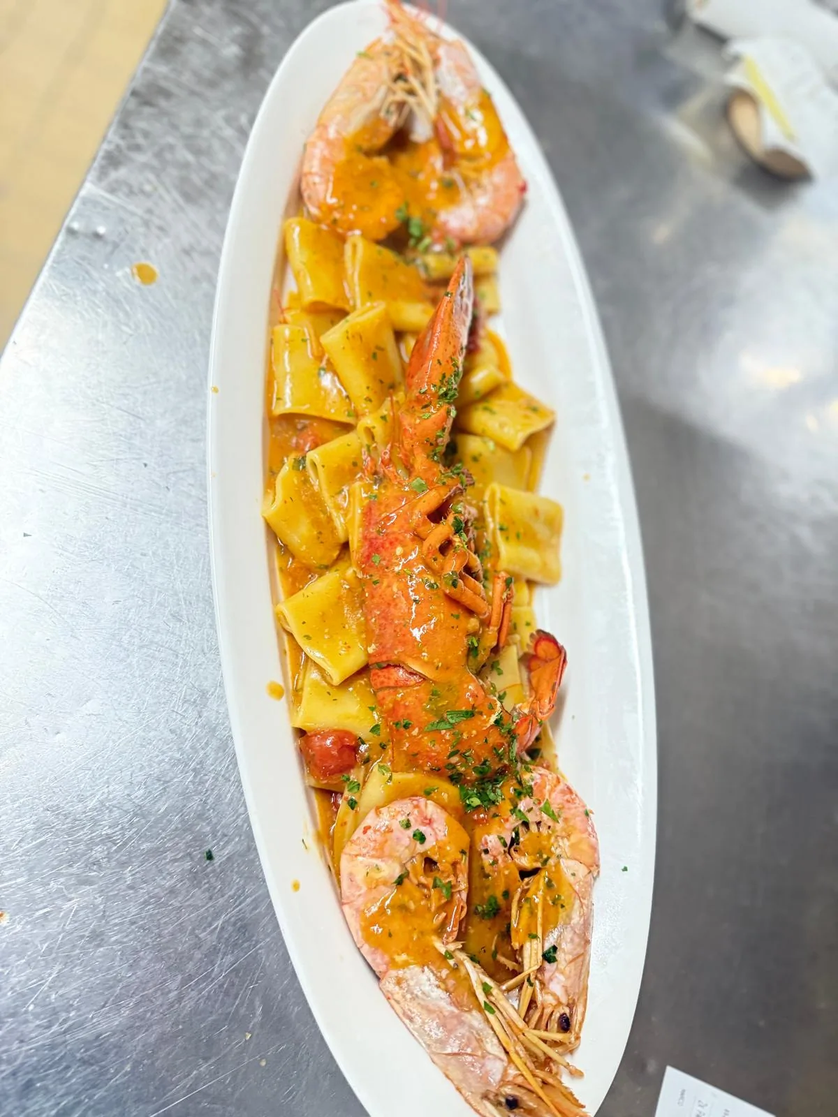 Paccheri mit Gamberi